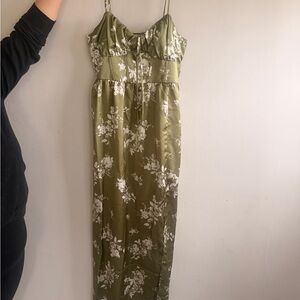 Inspired Hearts Olive Floral Dress